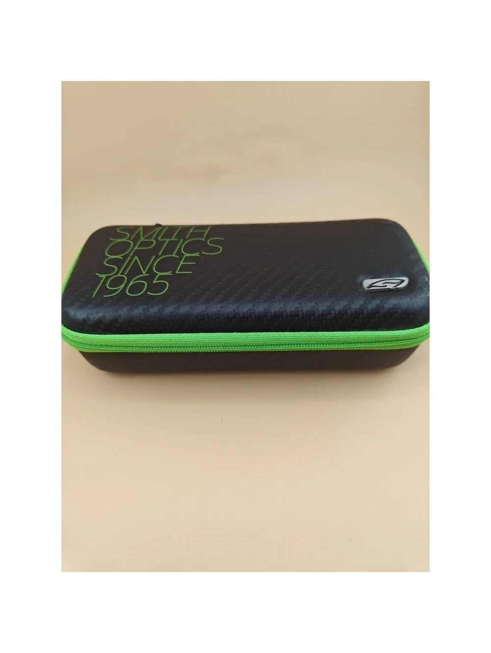 Smith Optics Eyewear Hard Case Zipper Clamshell Protective Black Green